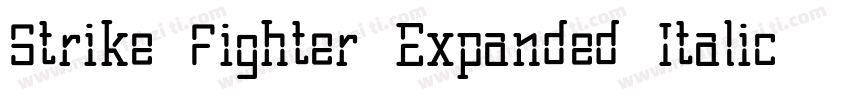 Strike Fighter Expanded Italic字体转换
